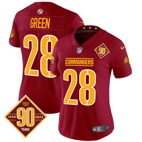 Women's Washington Commanders 90th Anniversary Patch Vapor Limited Jersey - All Stitched - Image 31