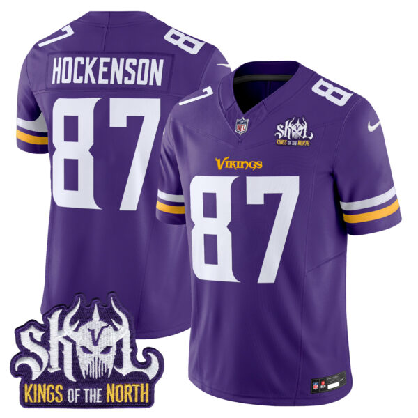 Men's Minnesota Vikings Kings Of The North Patch Vapor Limited Jersey - All Stitched - Image 23