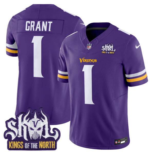 Men's Minnesota Vikings Kings Of The North Patch Vapor Limited Jersey - All Stitched - Image 21