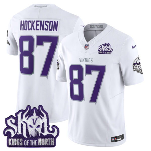 Men's Minnesota Vikings Kings Of The North Patch Vapor Limited Jersey - All Stitched - Image 39