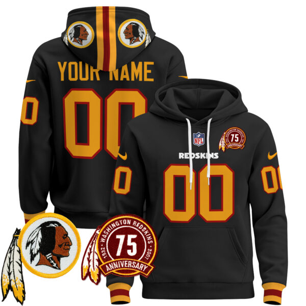 Washington Redskins 2024 Custom Pullover Hoodie - All Stitched - Image 2