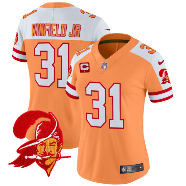 Women's Tampa Bay Buccaneers Throwback Vapor Limited Jersey V2 - All Stitched - Image 6