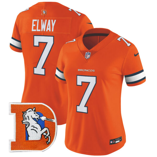 Women's Denver Broncos Throwback Vapor Limited Jersey V2 - All Stitched - Image 6