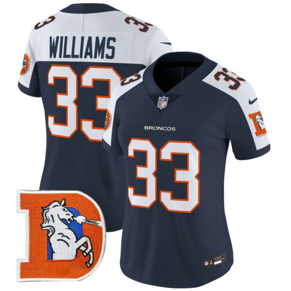 Women's Denver Broncos Throwback Vapor Limited Jersey V2 - All Stitched - Image 11