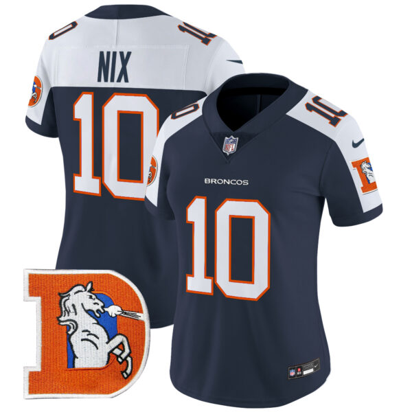 Women's Denver Broncos Throwback Vapor Limited Jersey V2 - All Stitched - Image 8