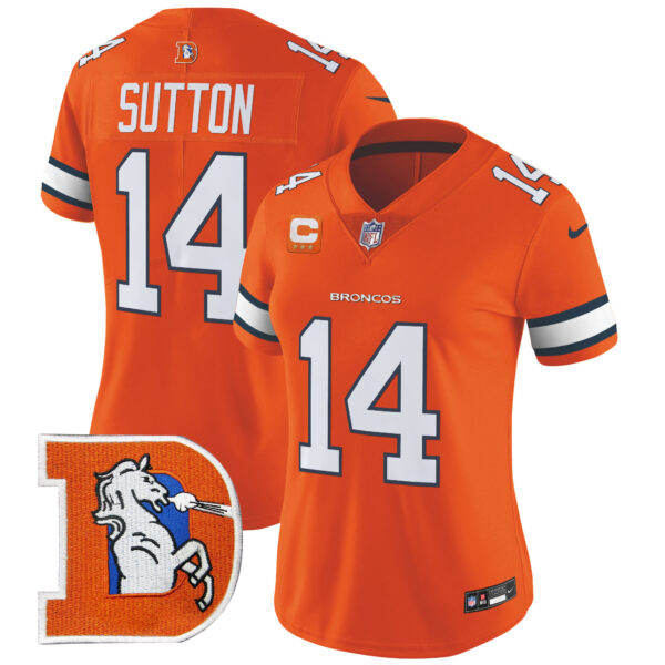 Women's Denver Broncos Throwback Vapor Limited Jersey V2 - All Stitched - Image 3