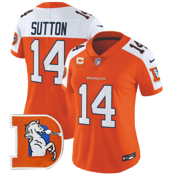 Women's Denver Broncos Throwback Vapor Limited Jersey V2 - All Stitched - Image 17