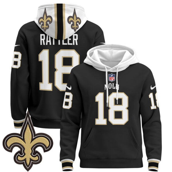 New Orleans Saints 2024 Pullover Hoodie - All Stitched - Image 8