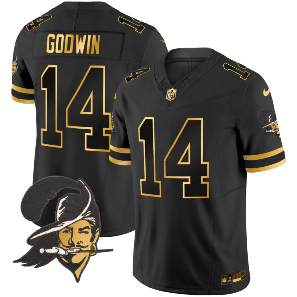 Men's Buccaneers Throwback Gold Vapor Limited Jersey - All Stitched - Image 11