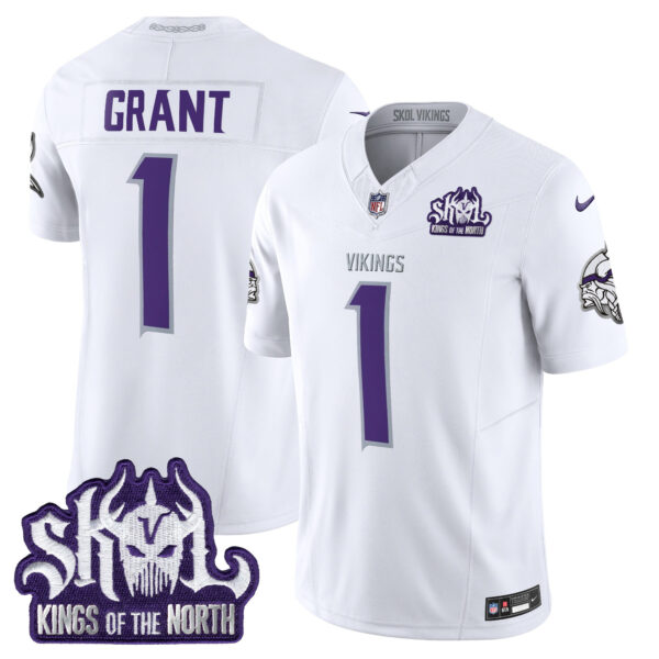 Men's Minnesota Vikings Kings Of The North Patch Throwback Vapor Limited Jersey - All Stitched - Image 37