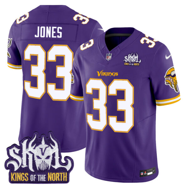 Men's Minnesota Vikings Kings Of The North Patch Throwback Vapor Limited Jersey - All Stitched - Image 20