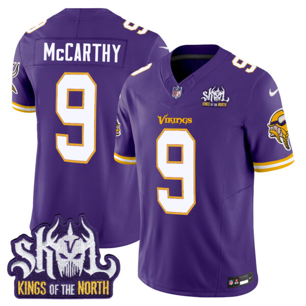 Men's Minnesota Vikings Kings Of The North Patch Throwback Vapor Limited Jersey - All Stitched - Image 17