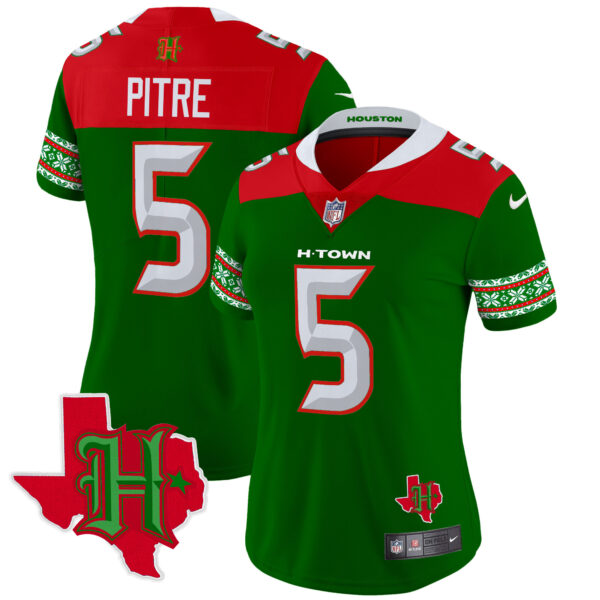 Women's Houston Texans 2024 Christmas Vapor Limited Jersey - All Stitched - Image 16