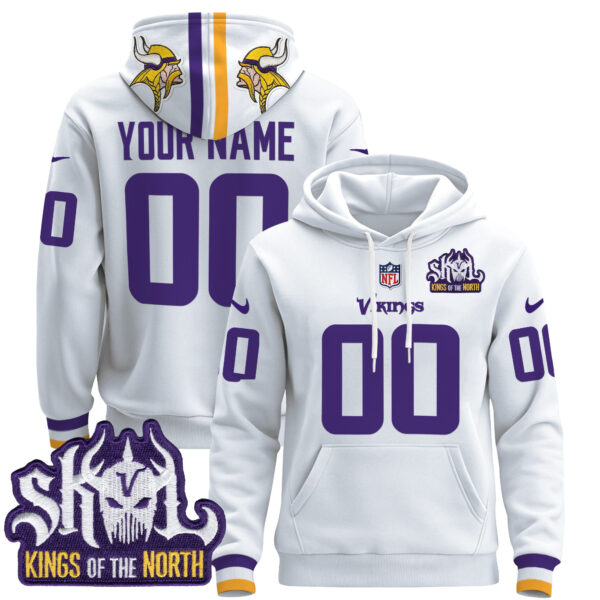 Minnesota Vikings 2025 Custom Pullover Hoodie - All Stitched - Image 3