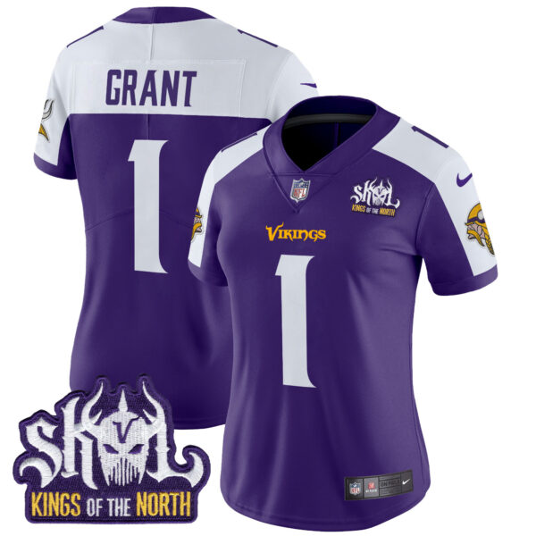 Women's Minnesota Vikings Kings Of The North Patch Vapor Limited Jersey - All Stitched - Image 6
