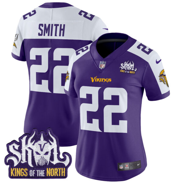 Women's Minnesota Vikings Kings Of The North Patch Vapor Limited Jersey - All Stitched - Image 7