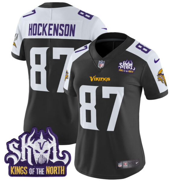 Women's Minnesota Vikings Kings Of The North Patch Vapor Limited Jersey - All Stitched - Image 17