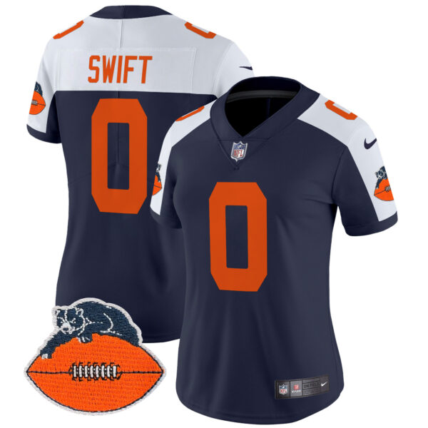 Women's Chicago Bears Throwback Vapor Limited Jersey - All Stitched - Image 3