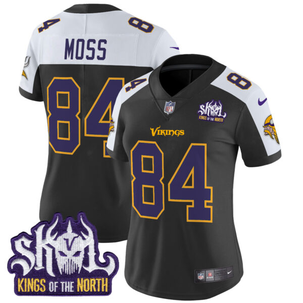 Women's Minnesota Vikings King Of The North Patch Throwback Vapor Limited Jersey - All Stitched - Image 18