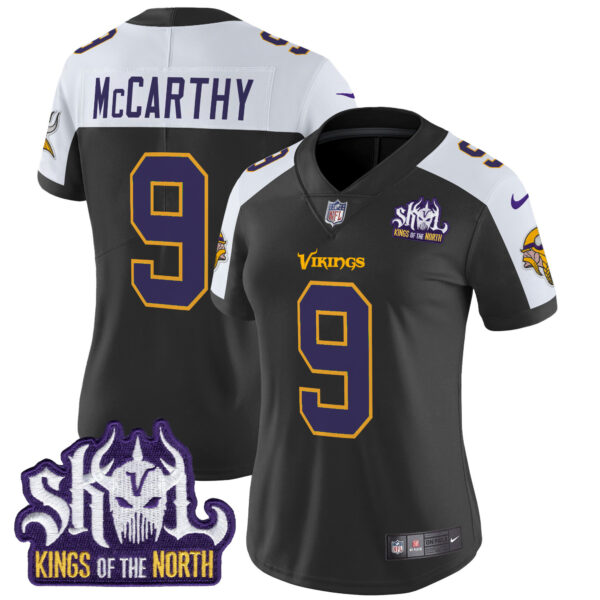 Women's Minnesota Vikings King Of The North Patch Throwback Vapor Limited Jersey - All Stitched - Image 12