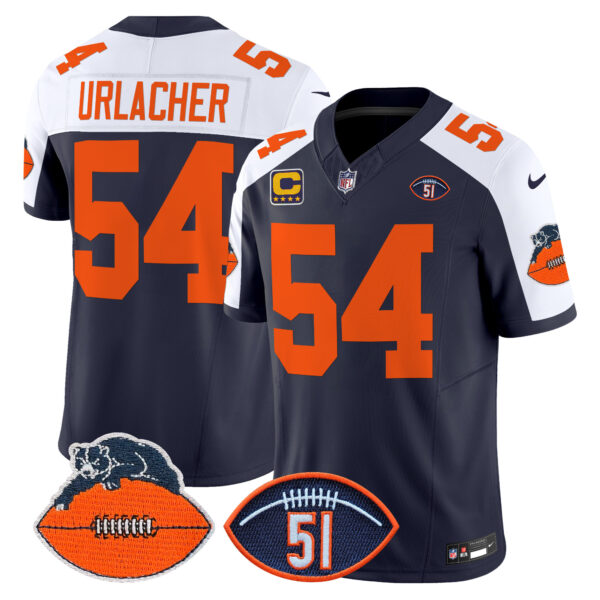 Men's Chicago Bears Dick Butkus Patch Throwback Vapor Limited Jersey - All Stitched - Image 4