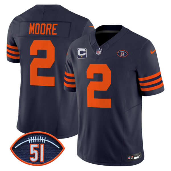 Men's Chicago Bears Dick Butkus Patch Throwback Vapor Limited Jersey - All Stitched - Image 19
