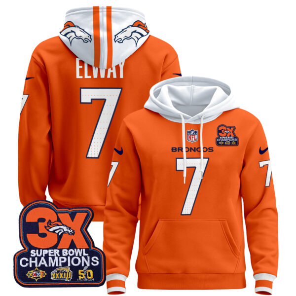 Men's Denver Broncos 2025 Pullover Hoodie - All Stitched - Image 6