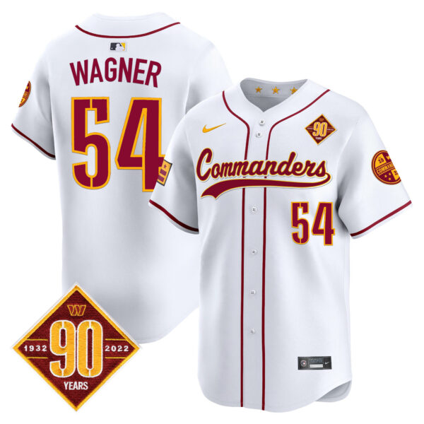 Men's Washington Commanders 90th Anniversary Patch Vapor Premier Limited Jersey - All Stitched - Image 36