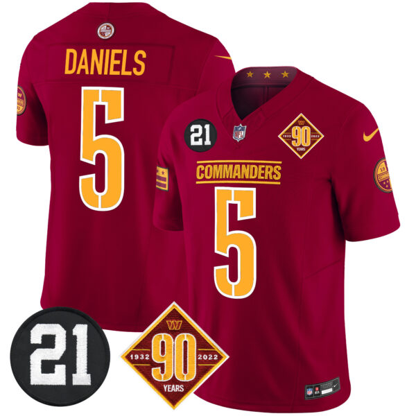 Men's Washington Commanders 90th & Sean Taylor Patch Vapor Limited Jersey - All Stitched - Image 25