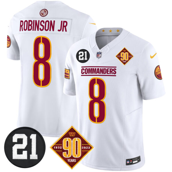 Men's Washington Commanders 90th & Sean Taylor Patch Vapor Limited Jersey - All Stitched - Image 35