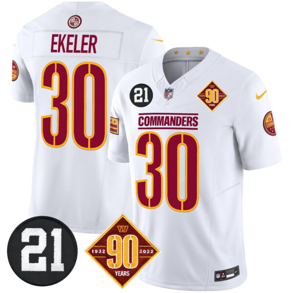 Men's Washington Commanders 90th & Sean Taylor Patch Vapor Limited Jersey - All Stitched - Image 36
