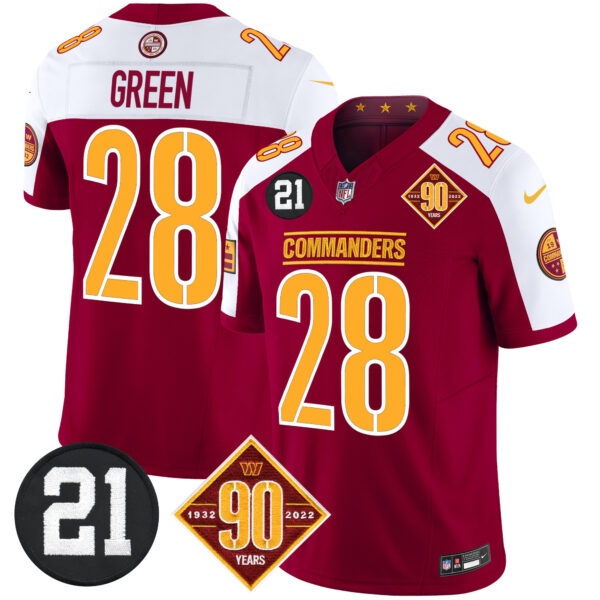 Men's Washington Commanders 90th & Sean Taylor Patch Vapor Limited Jersey - All Stitched - Image 7