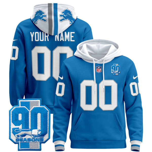 Detroit Lions 2025 Custom Pullover Hoodie - All Stitched - Image 3