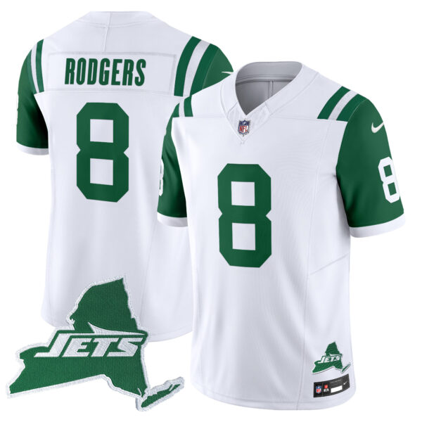 Men's New York Jets Home Patch Vapor Legacy Limited Jersey - All Stitched