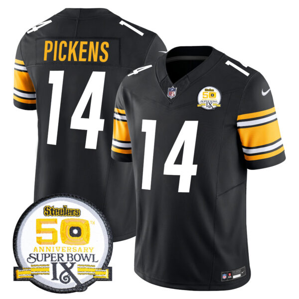 Men's Steelers 50th Anniversary Of Super Bowl IX Patch Vapor Limited Jersey - All Stitched - Image 25