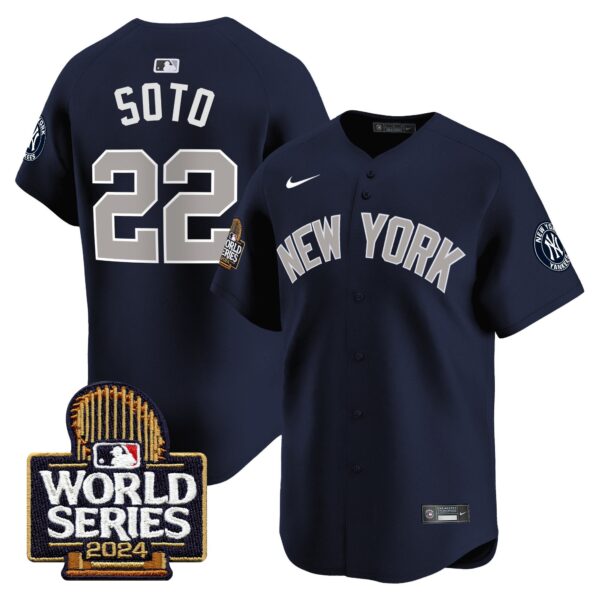 Men's Yankees 2024 World Series Vapor Premier Limited Jersey - All Stitched - Image 38