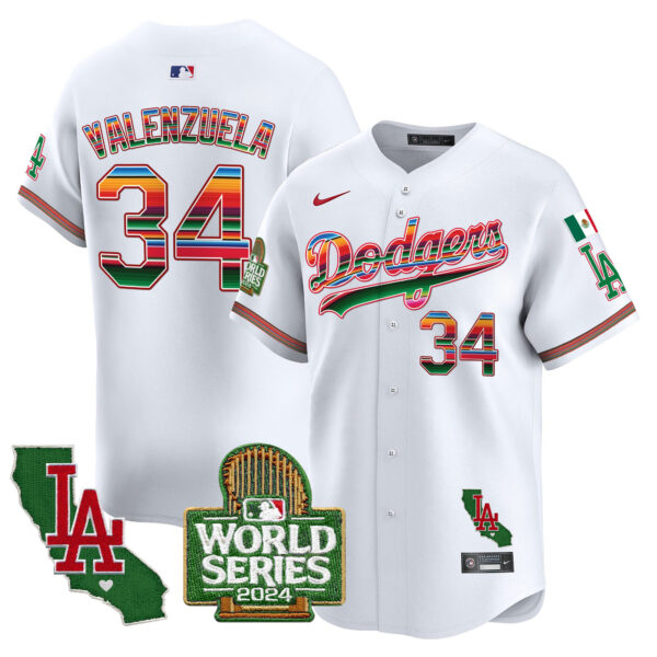 Men's Dodgers Mexico 2024 World Series Vapor Premier Limited Jersey - All Stitched