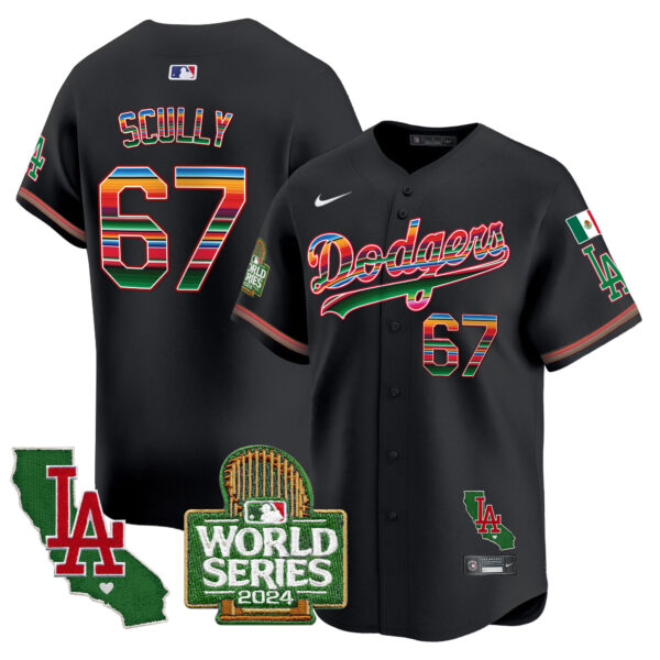 Men's Dodgers Mexico 2024 World Series Vapor Premier Limited Jersey - All Stitched - Image 22
