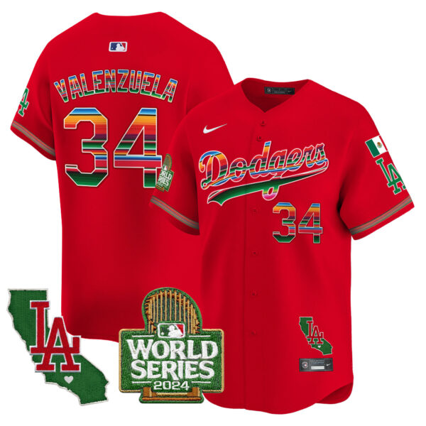 Men's Dodgers Mexico 2024 World Series Vapor Premier Limited Jersey - All Stitched - Image 41