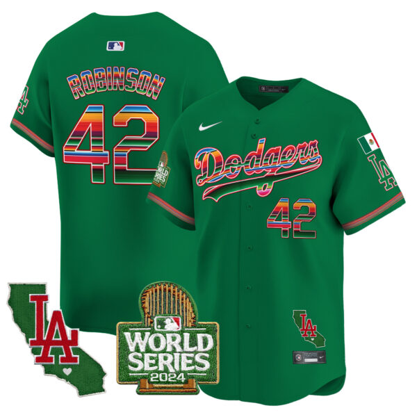 Men's Dodgers Mexico 2024 World Series Vapor Premier Limited Jersey - All Stitched - Image 35