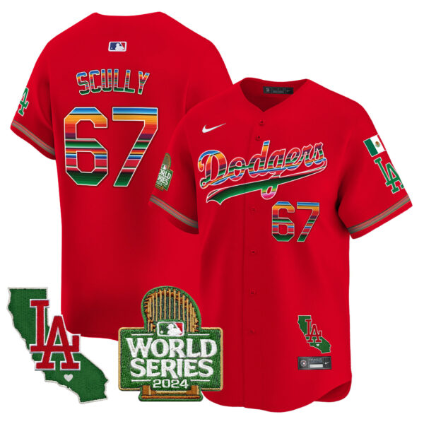 Men's Dodgers Mexico 2024 World Series Vapor Premier Limited Jersey - All Stitched - Image 46