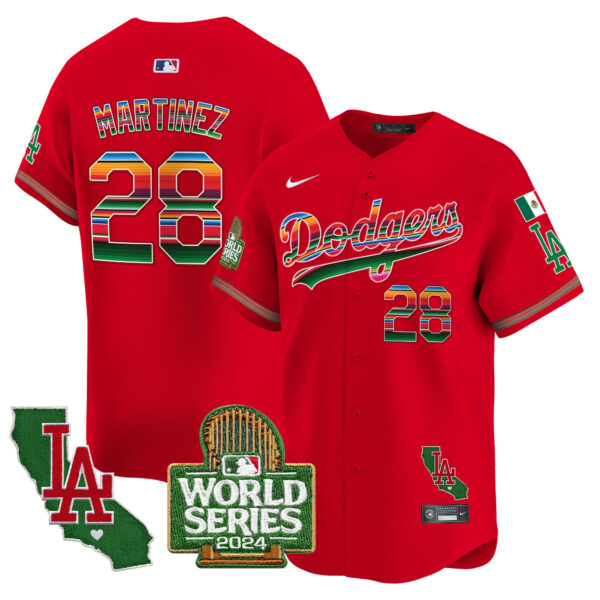Men's Dodgers Mexico 2024 World Series Vapor Premier Limited Jersey - All Stitched - Image 47