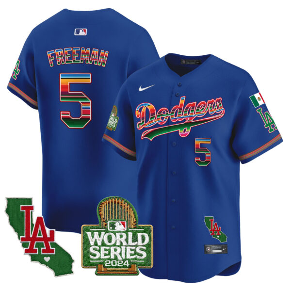 Men's Dodgers Mexico 2024 World Series Vapor Premier Limited Jersey - All Stitched - Image 13