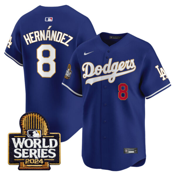 Men's Dodgers 2024 World Series Gold Trim Vapor Premier Limited Jersey - All Stitched - Image 37