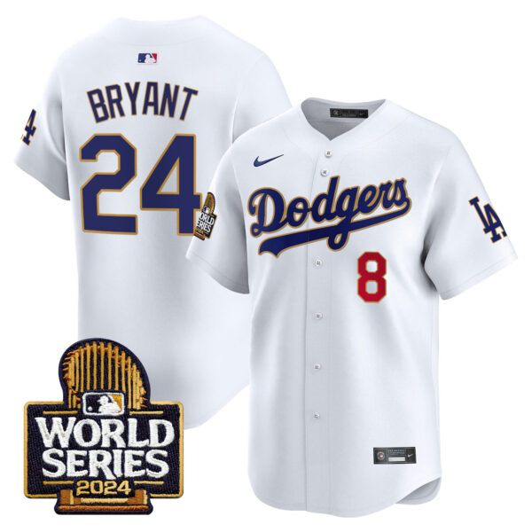 Men's Dodgers 2024 World Series Gold Trim Vapor Premier Limited Jersey - All Stitched - Image 25