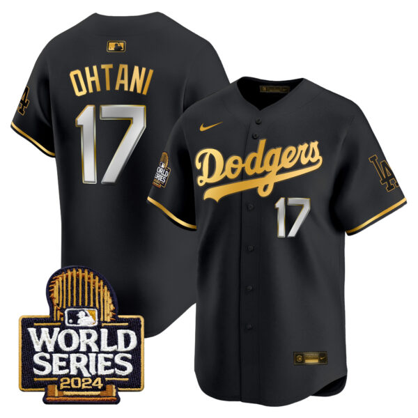 Men's Dodgers 2024 World Series Gold Trim Vapor Premier Limited Jersey - All Stitched - Image 2