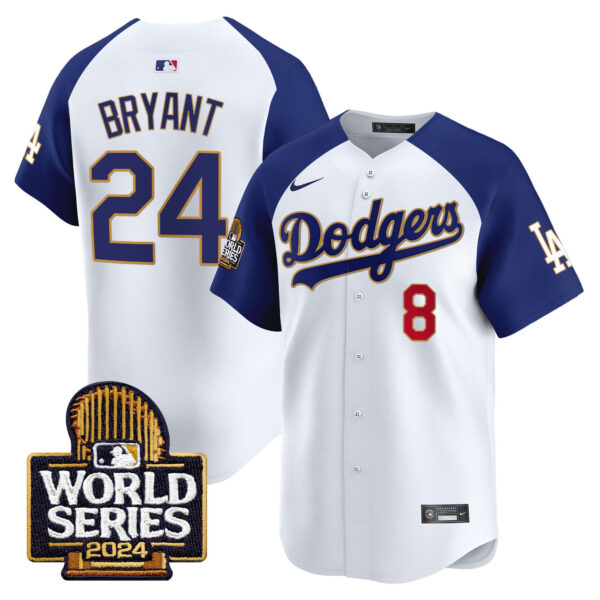 Men's Dodgers 2024 World Series Gold Trim Vapor Premier Limited Jersey - All Stitched - Image 45