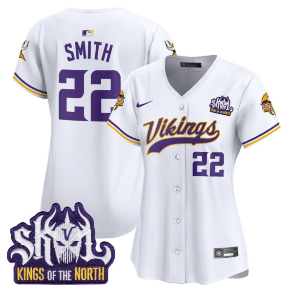 Women's Minnesota Vikings Kings Of The North Patch Vapor Premier Limited Jersey - All Stitched - Image 37