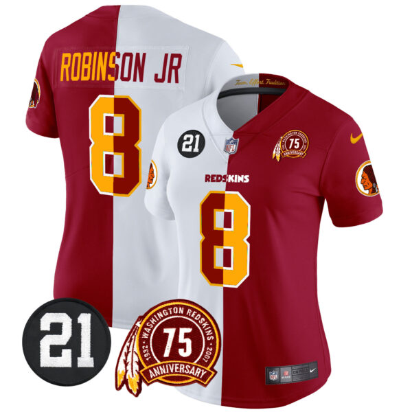 Women's Washington Redskins 75th & Sean Taylor Patch Vapor Limited Jersey - All Stitched - Image 43