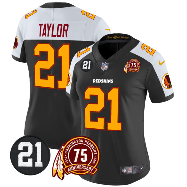 Women's Washington Redskins 75th & Sean Taylor Patch Vapor Limited Jersey - All Stitched - Image 10